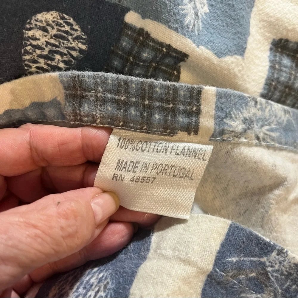 Flat full size sheet 100% cotton flannel made in Portugal
